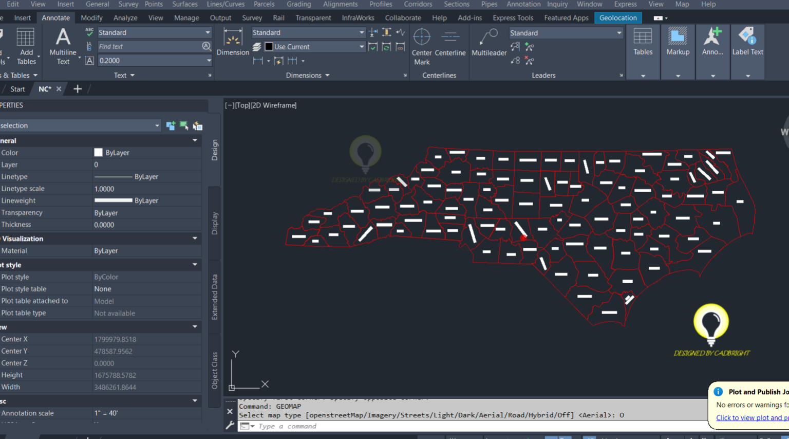 Nc Plot Map North Carolina County Map in AutoCAD Format - CADBright